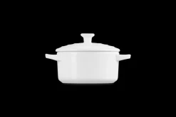 Mini Round Cocotte in White