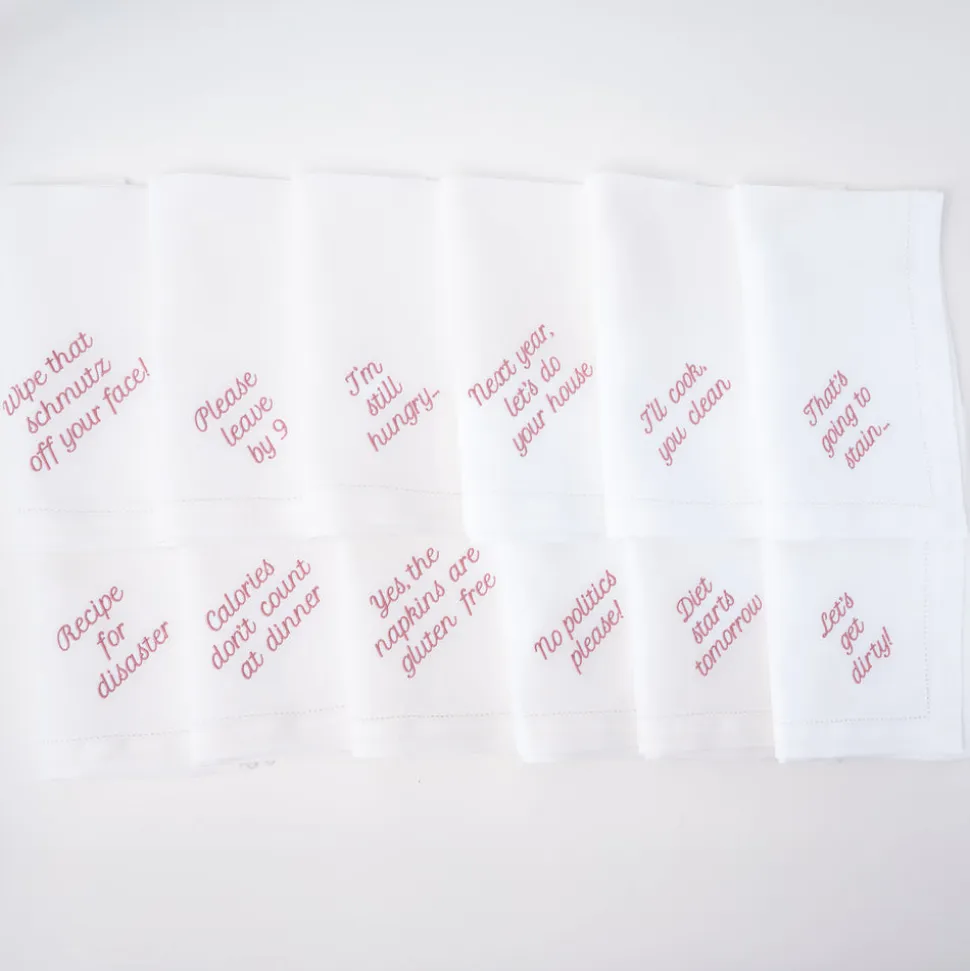 Mixed Messages Dinner Napkins, Set of 12