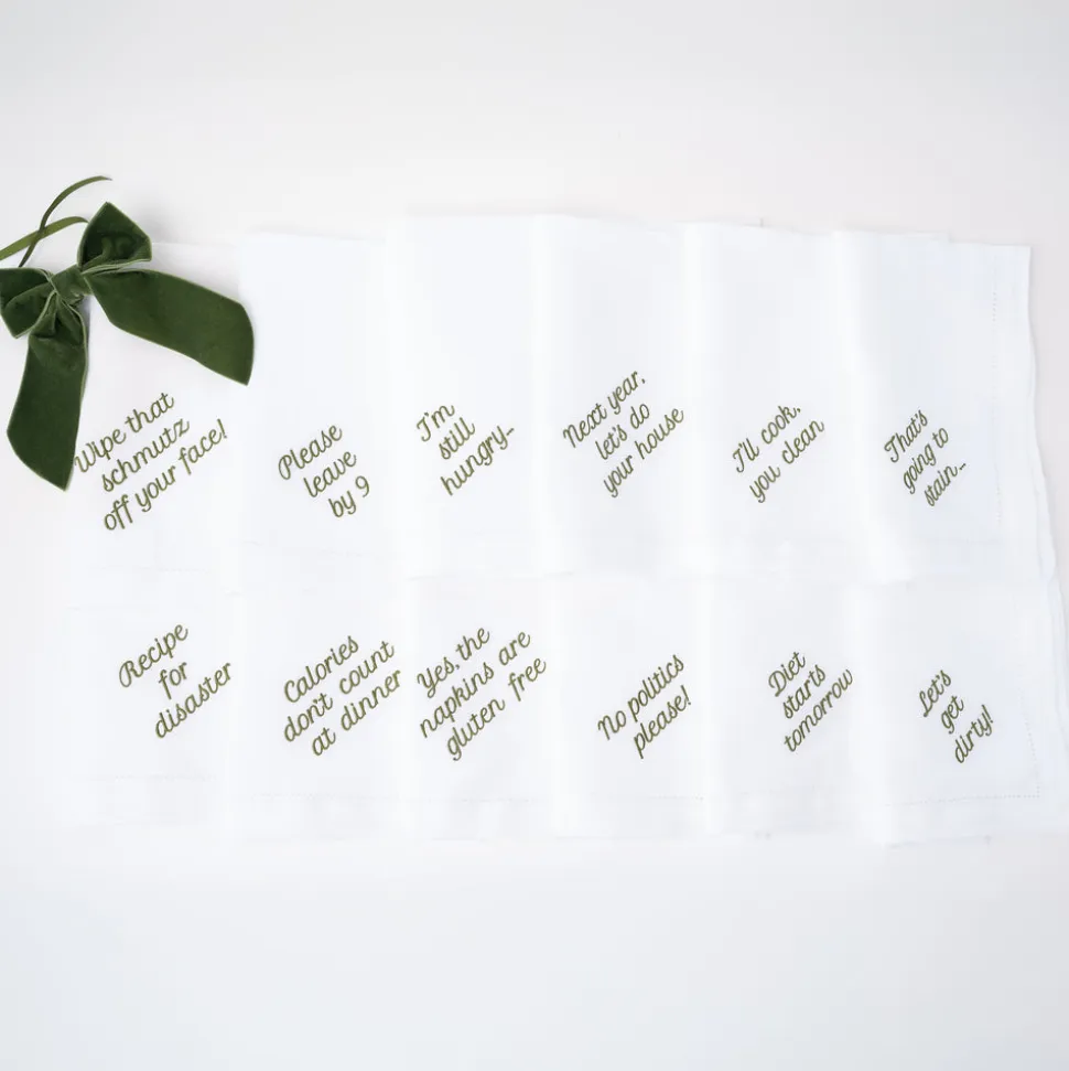 Mixed Messages Dinner Napkins, Set of 12