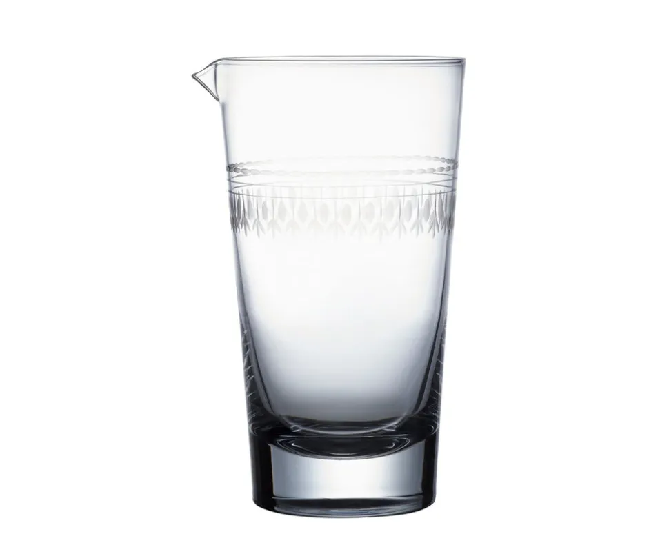 Mixing Glass With Ovals Design
