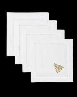 Mod Tree Gold Cocktail Napkin Set
