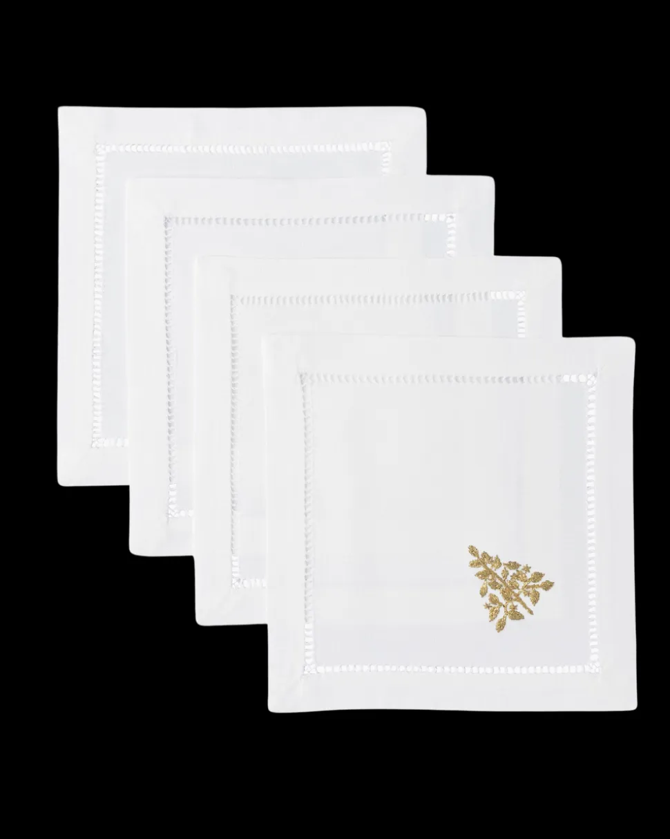 Mod Tree Gold Cocktail Napkin Set