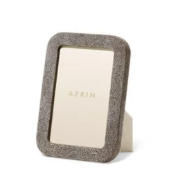Modern Shagreen Frame, Chocolate