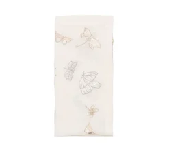 Monarch Garden Napkin in White & Iridescent, Set of 4