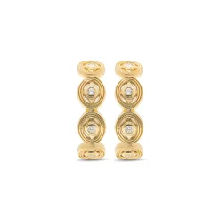 Monique Hoop Earrings in Gold & Cubic Zirconia