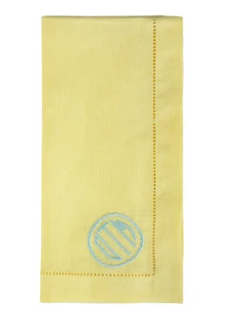 Monogram Dinner Napkin In Canary, Set of 4