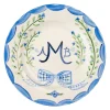 Monogram Dinner Plate Blue, 10"