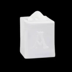 Monogram Nouveau Tissue Box in White on White