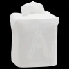 Monogram Twig Tissue Box in White