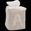 Monogram Twig Tissue Box in Natural
