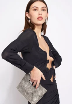 Montauk Long Clutch in Silver