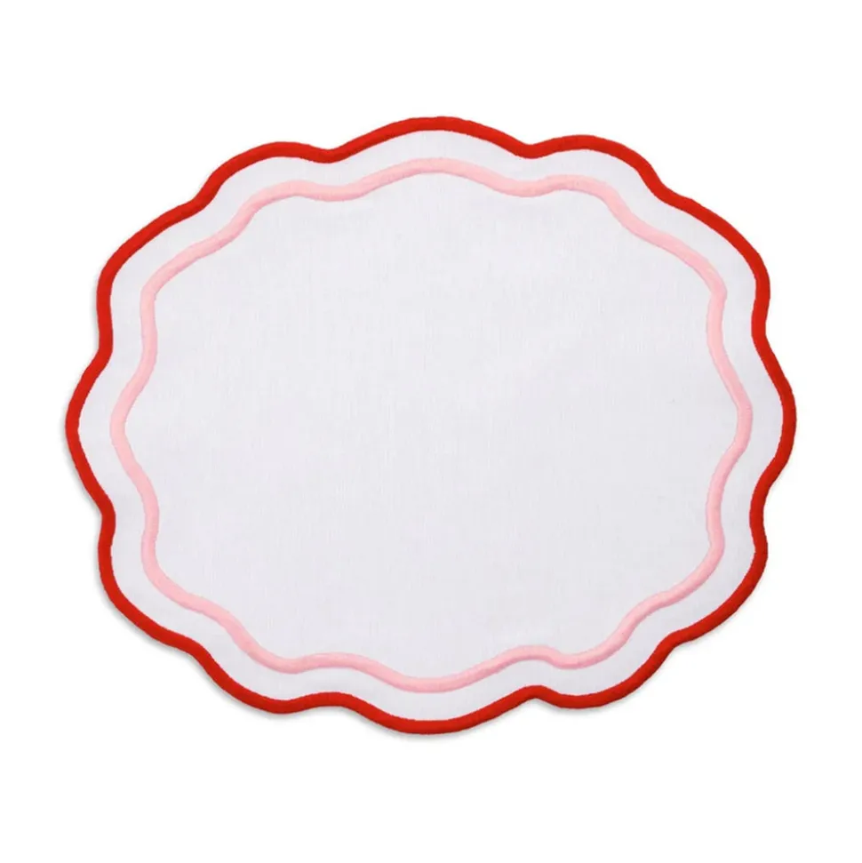Morgan Placemat and Napkin Set in Pink