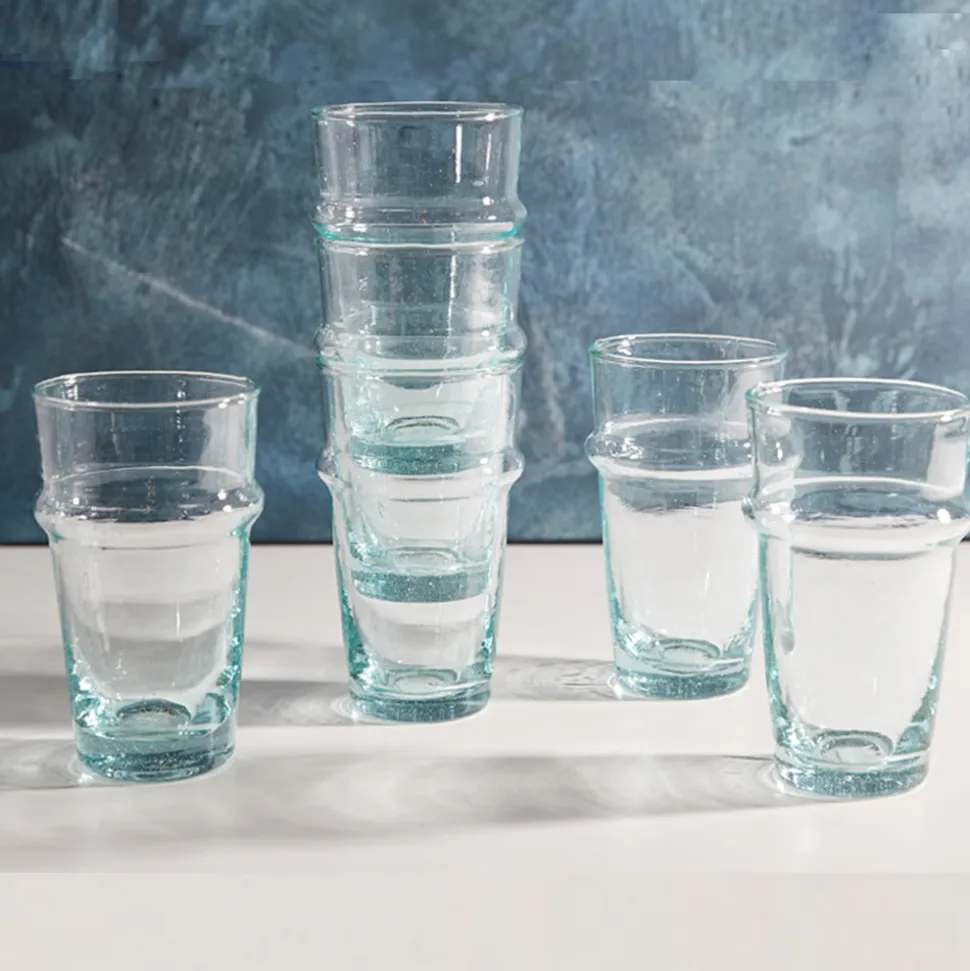 Moroccan Beldi Glassware, Set of 6