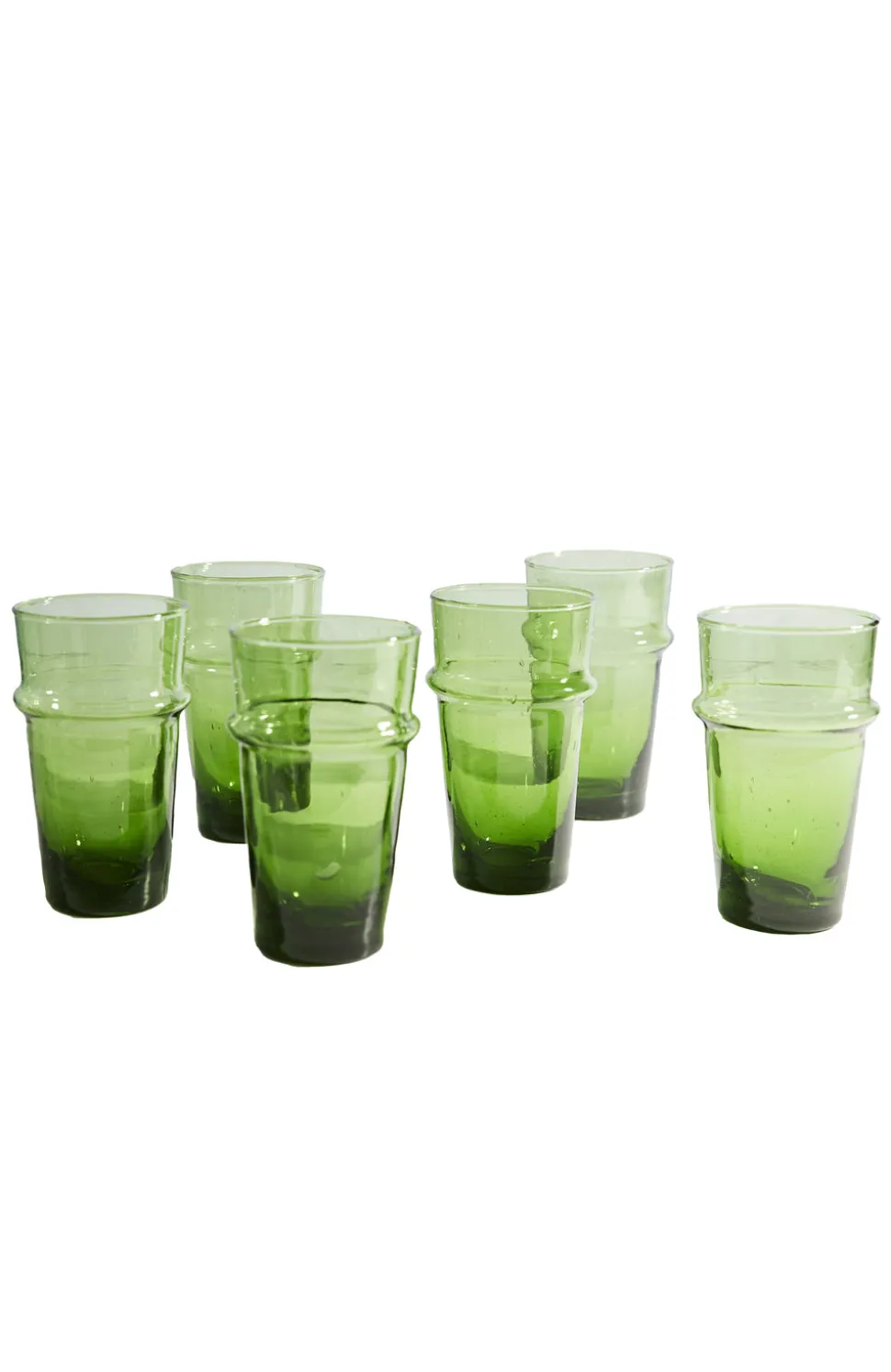 Moroccan Beldi Glassware, Set of 6