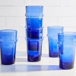 Moroccan Beldi Glassware, Set of 6