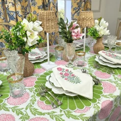 Motif Napkin in Pink Flower, Set of 4