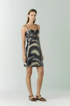 Mujer Divina Sequins Mini Dress in Black