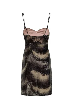 Mujer Divina Sequins Mini Dress in Black
