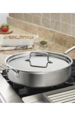 MultiClad Pro Triple Ply Stainless Cookware 5.5 Quart Sauté Pan in Stainless Steel