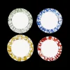 Multicolor Squiggle Glass Napkin Rings, Set of 4