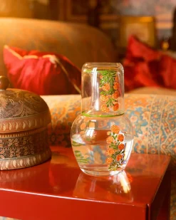 Murano Marigold Hand-Painted Bedside Set