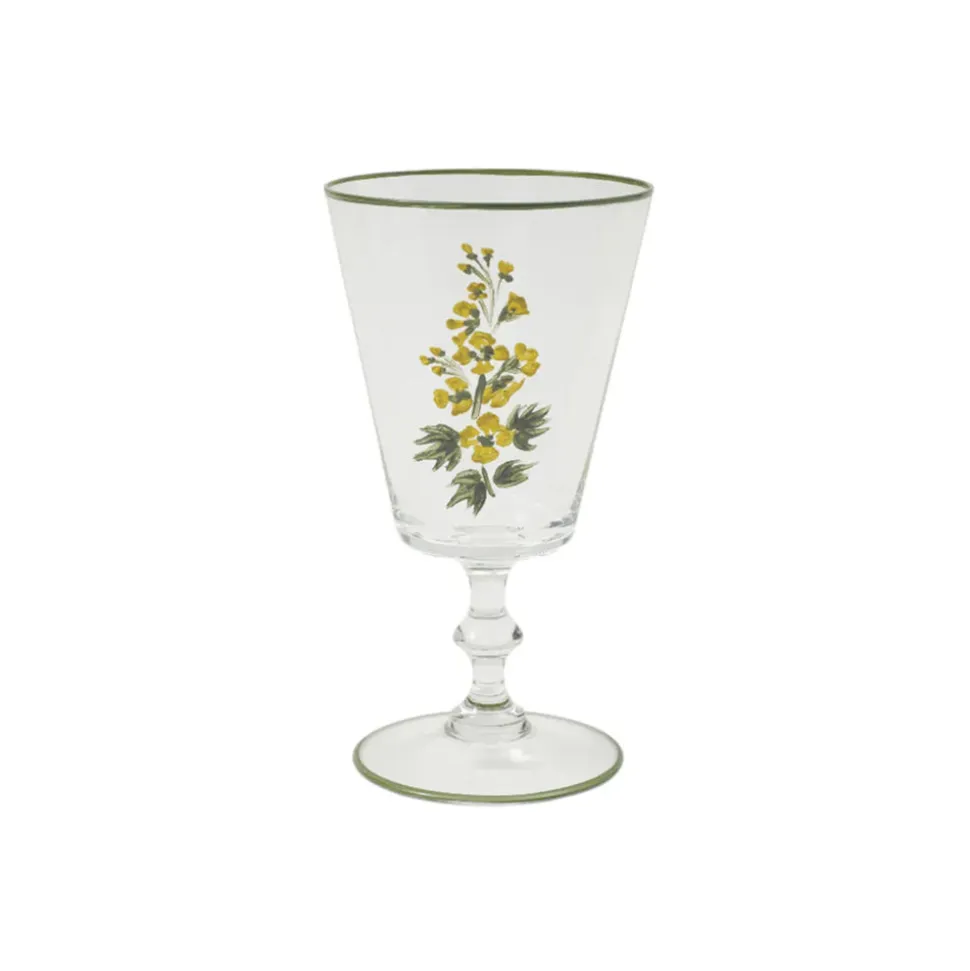 Murano Primrose Hand-Painted Water Glass