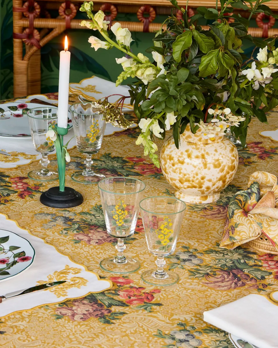 Murano Primrose Hand-Painted Water Glass