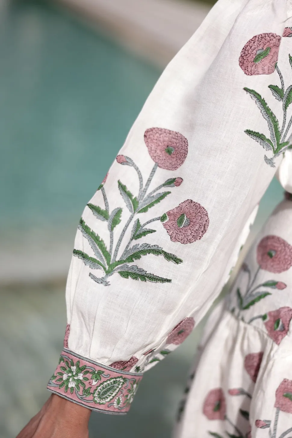 Mykonos Mini Dress in Pink Flower