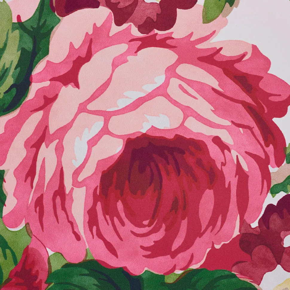 Nancy Floral Wallpaper in Rose