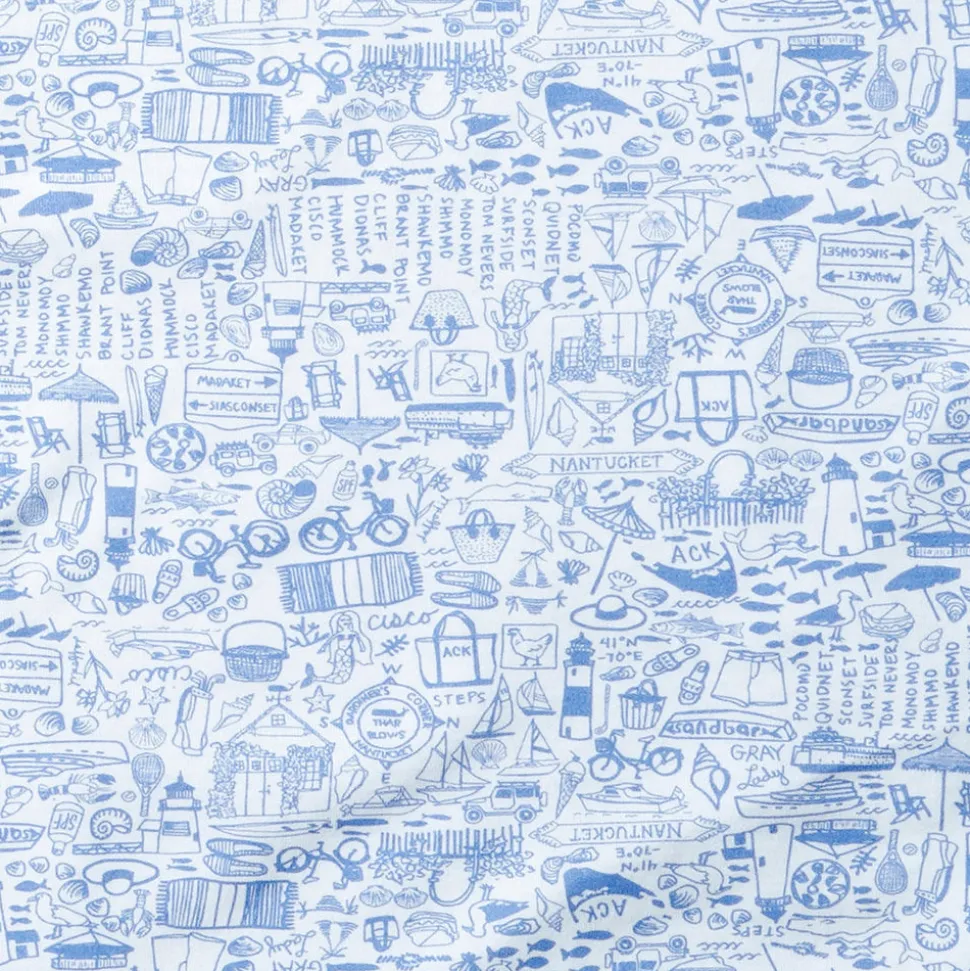 Nantucket Two Piece Kids Pajamas in Nantucket Nantucket Sky Blue