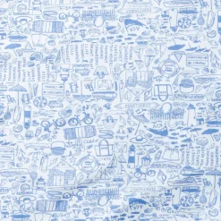 Nantucket Zip Baby Onesie in Sky Blue
