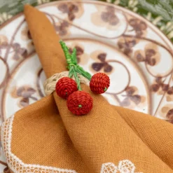 Napkin Rings Cherry, Set Of 4