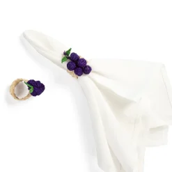 Napkin Rings Grape, Set Of 4