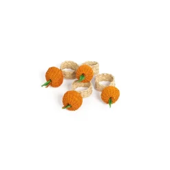 Napkin Rings Orange, Set Of 4
