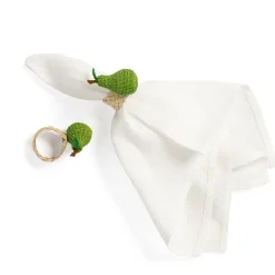 Napkin Rings Pear, Set Of 4