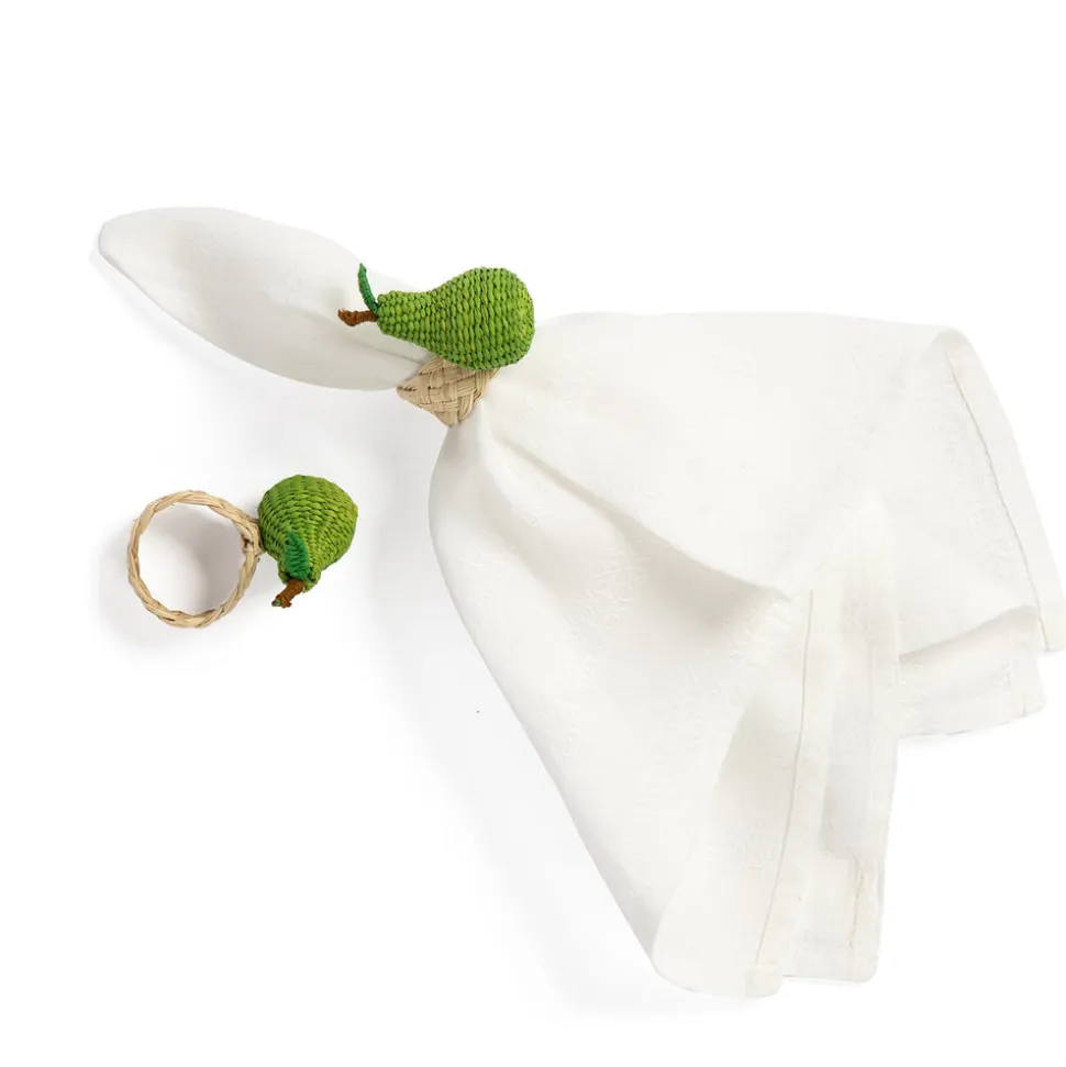Napkin Rings Pear, Set Of 4