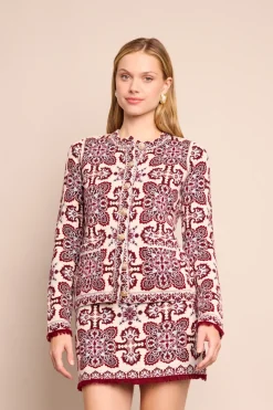 Nara Jacket in Vintage Scarf Ivory