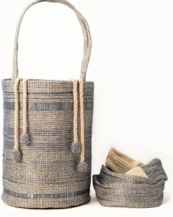 Natural Steel Bucket Bag