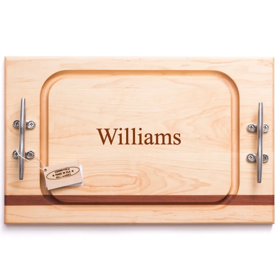 Nautical Cleat Handle Steak Boards