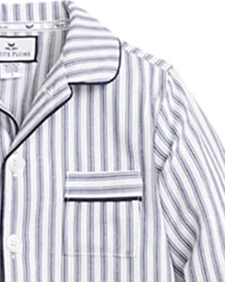 Navy French Ticking Pajama Set