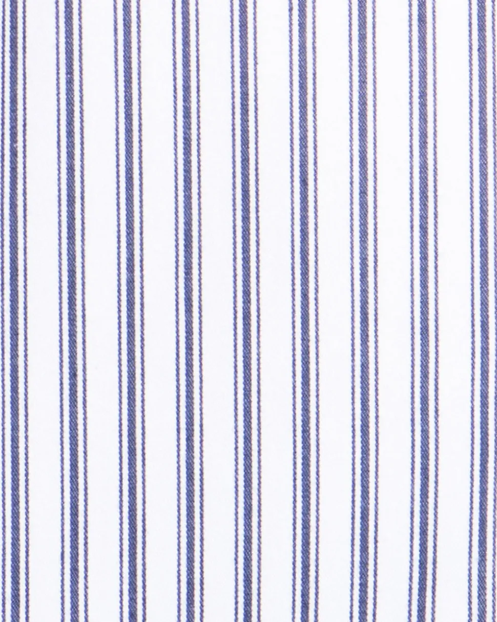 Navy French Ticking Pajama Set