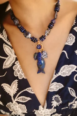 Navy Necklace