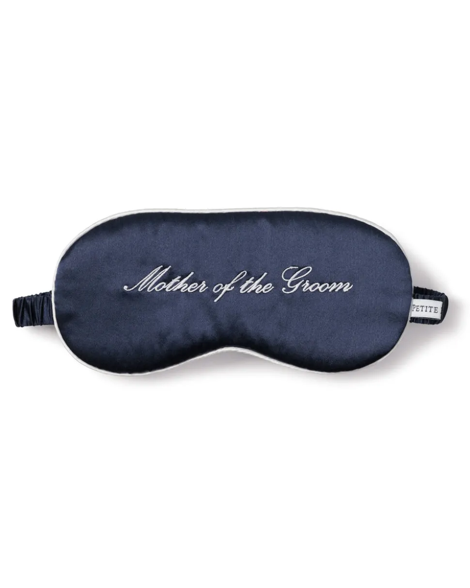 Navy Silk Mother of the Groom Sleep Mask