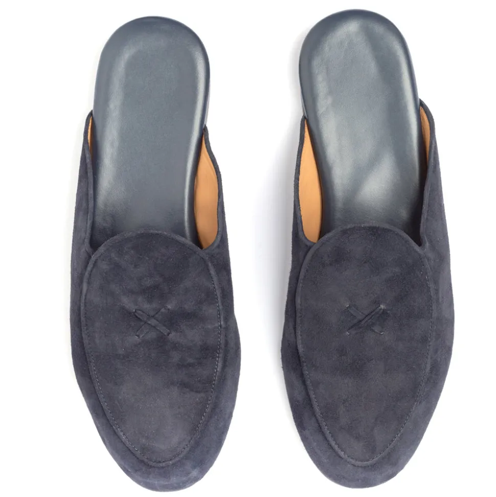 Navy Suede Milano Mule
