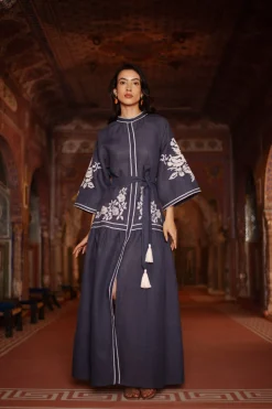 Navy Swan Dress