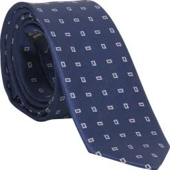 Neck Tie in Navy Geo