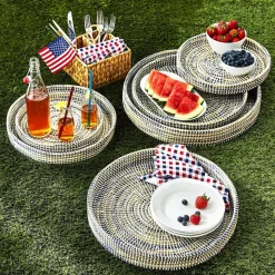 Nested Woven Tray, Set of 6