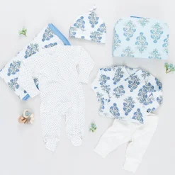 Nesting Box in Blue Bouquet Floral