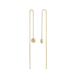 Nesting Gem Drop Earrings in Diamond