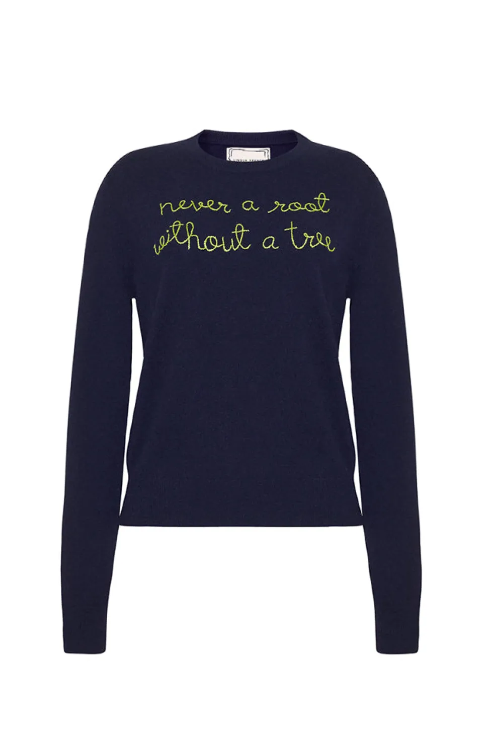 Never A Root Crewneck in Navy